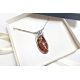 Bernstein Collier Kette 45cm Silber 925 DC337