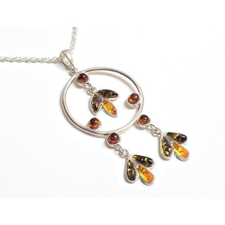 Bernstein Anhänger Silber 925 AM136