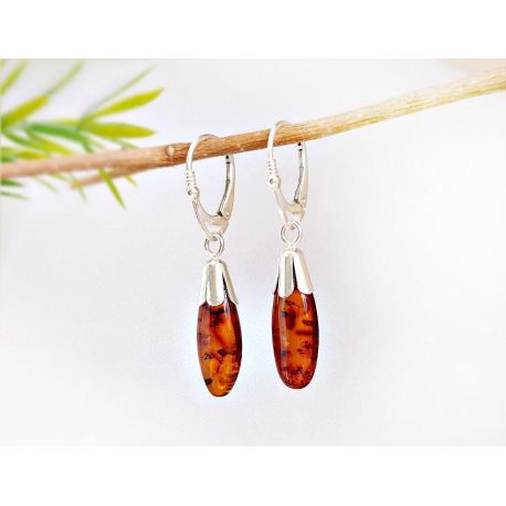 Bernstein Ohrhänger Silber 925 BJ288