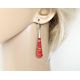 Ohrhänger Koralle Tropfen Silber 925 KL419