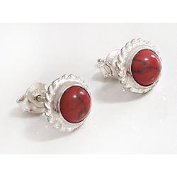 Ohrstecker Koralle Silber 925 kl412