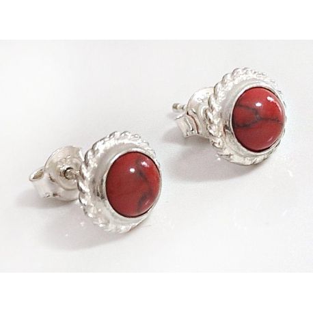 Ohrstecker Koralle Silber 925 kl412