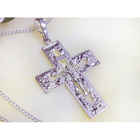 Kreuz Kruzifix Anhänger Silber 925 SU224