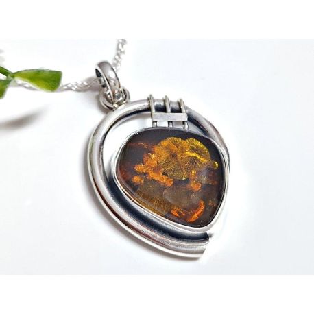 Bernstein Anhänger Silber 925 Bernsteinschmuck ba956