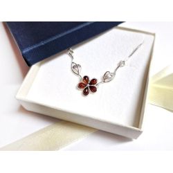 Bernstein Collier Kette Silber 925 BC94