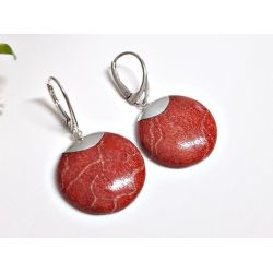 Ohrhänger Silber 925 Koralle Silberschmuck kl407