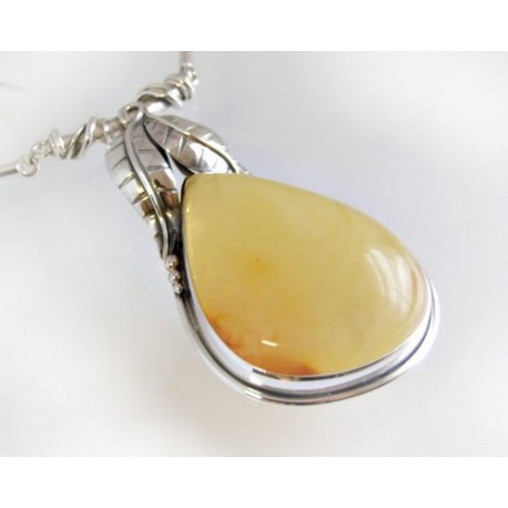 Bernstein Collier Kette 45cm Silber 925 DC129