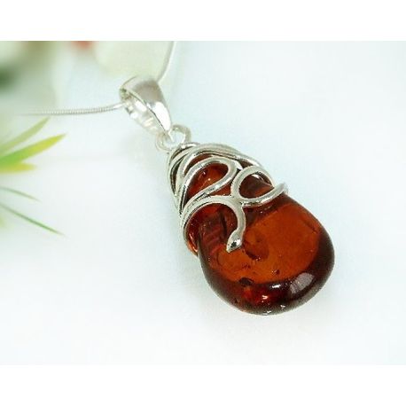 Bernstein Anhänger Silber 925 LN02
