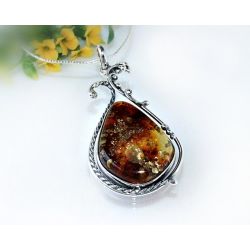 Bernstein Anhänger Silber-925 CL93