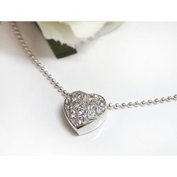 Collier Silber 925 Halskette Herz SP372