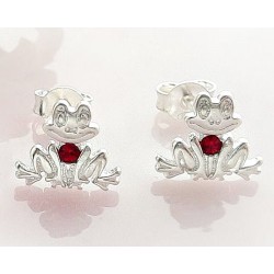 Silberschmuck - Ohrstecker Frosch Silber 925 ( AK64)