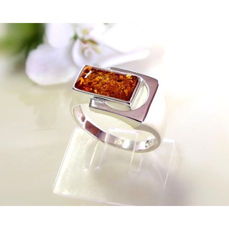 Bernstein Ring Silber 925 Bernsteinschmuck 9s11
