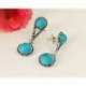 Türkis Ohrstecker Silber 925 blau GY86