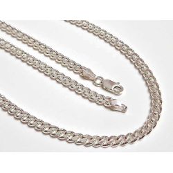 Panzerkette 50cm - 55cm Silber 925 KB401