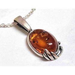 Bernstein Anhänger Silber 925 CF94