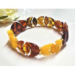 Bernstein Armband mit Gummizug 17cm CU222