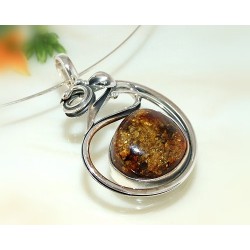 Bernstein Anhänger Silber 925 LA74