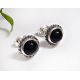 Onyx Ohrstecker Silber 925 schwarz se186