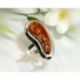 Bernstein Ring Silber 925 17,5mm BN82