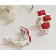 Ohrclips Koralle rot Silber 925 kl421