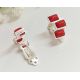 Ohrclips Koralle rot Silber 925 kl421