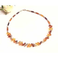 Bernstein Kette Collier Silber 925 BE49