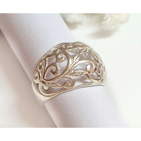 Damen Ring Silber 925 Blumen SR112