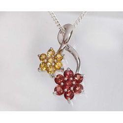 Anhänger Blumen Silber 925 SP378