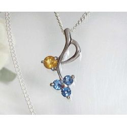 Anhänger Silber 925 Blumen SP375