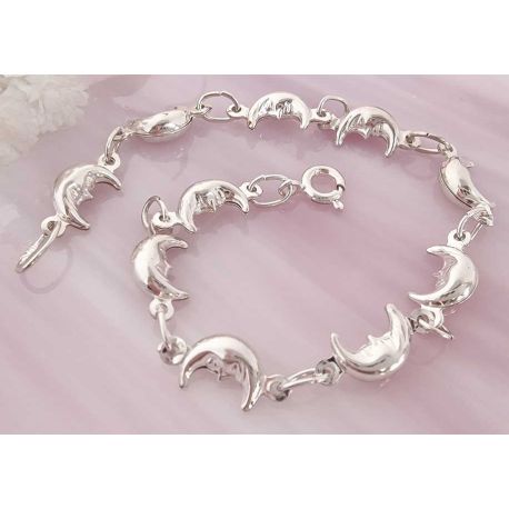 Armband Silber Mond 18,5 cm Silber-925  SG110