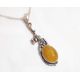 Bernstein Anhänger Silber 925 gelb ba998