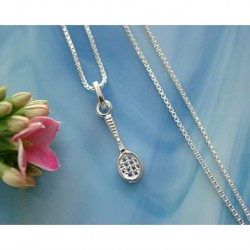 Tennisschläger Silber Anhänger Silberschmuck  Silber-925  TT