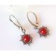 Ohrhänger Silber 925 Koralle rot kl423