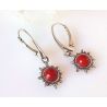Ohrhänger Silber 925 Koralle rot kl423