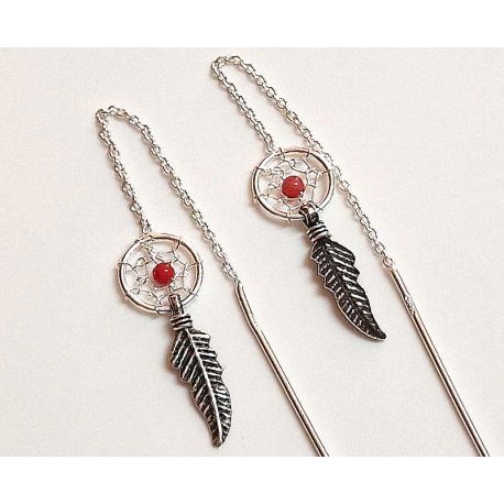 Ohrhänger Silber 925 Koralle kl427