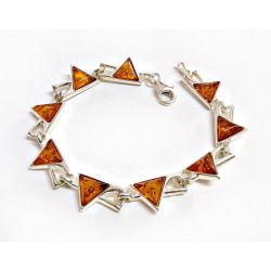 Bernstein Armband Silber 925 ct78