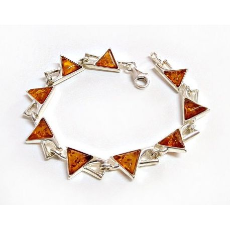 Bernstein Armband Silber 925 ct78