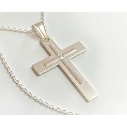 Kreuzanhänger Silber 925 Wendekreuz SU48