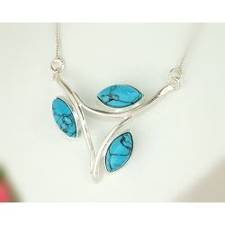 Türkis Collier Katte 45cm Silber 925 GY70