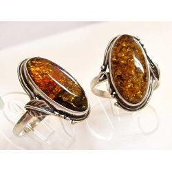 Bernstein Ring Silber 925 19,1mm br418