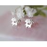 Ohrstecker Silber 925 Ohrringe Katze sx109