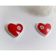 Kinder Ohrringe Silber 925 Herz rot AK59