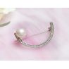 Brosche Silber 925 Perlen Zirkonia sn108