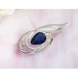 Brosche Silber 925 Zirkonia SN106
