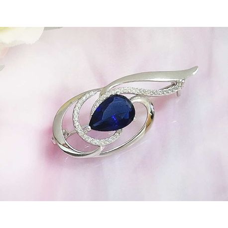 Brosche Silber 925 Zirkonia SN106