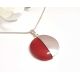Anhänger Silber 925 Koralle rot kl429