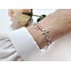 Armband Silber 925 18-19cm Sterne SA16
