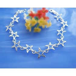 Armband Silber 925 18-19cm Sterne SA16