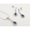 Schmuckset Zirkonia Silber 925 blau SET-128