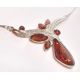 Bernstein Collier 46cm Halskette Silber 925 DC356